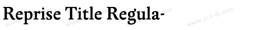 Reprise Title Regula字体转换